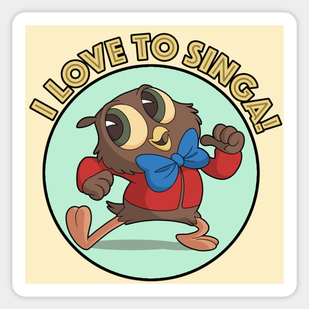 I Love To Singa! Sticker by JoTheZette